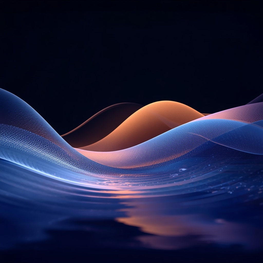 Abstract presence wave visualization depicting gentle engagement cycles over time